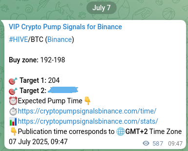Explore the HIVE pump signal verification from Binance, timestamp: 08 July 2025, 02:05 Real-time proof of HIVE pump signal on Binance, 08 July 2025, 02:05