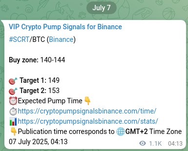 Check out the Binance pump signal proof for SCRT on 08 July 2025, 10:10 Crypto trading signal proof: SCRT pump on Binance, 08 July 2025, 10:10
