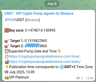 Explore the PIVX pump signal verification from Binance, timestamp: 08 July 2025, 13:55 PIVX pump signal verification from Binance, timestamp: 08 July 2025, 13:55