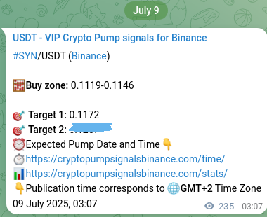 Watch the live proof of SYN pump signal on Binance, 09 July 2025, 09:38 Live proof of SYN pump signal on Binance, 09 July 2025, 09:38