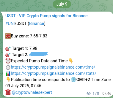 Learn about the UNI pump signal confirmation from Binance, 09 July 2025, 12:42 UNI pump signal confirmation from Binance, timestamp: 09 July 2025, 12:42