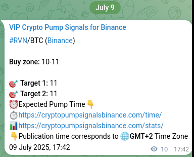 Real-time proof of RVN pump signal on Binance, 09 July 2025, 17:59 Crypto pump signal proof: RVN on Binance, 09 July 2025, 17:59