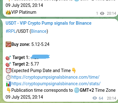 Authenticate the signal for USUAL pump on Binance at 09 July 2025, 21:57 Signal authentication: USUAL pump on Binance at 09 July 2025, 21:57