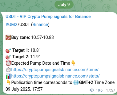 Real-time proof of GMX pump signal on Binance, 09 July 2025, 23:24 Real-time proof of GMX pump signal on Binance, 09 July 2025, 23:24