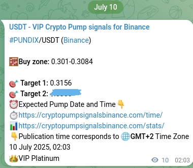 Trading signal proof: PUNDIX pump from Binance, 10 July 2025, 02:20 Trading signal proof: PUNDIX pump from Binance, 10 July 2025, 02:20