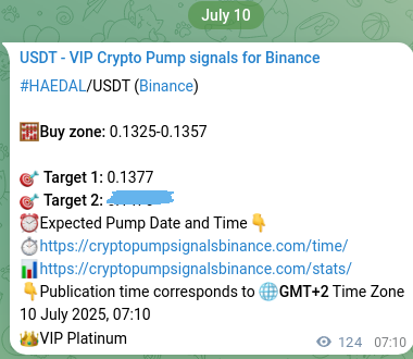 See the authenticated proof of HAEDAL's pump signal on Binance, 10 July 2025, 10:37 Authenticated proof of HAEDAL's pump signal on Binance, 10 July 2025, 10:37