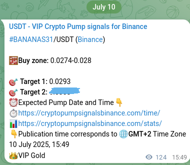 Explore the crypto trading signal verification for BANANAS31 pump on Binance, 10 July 2025, 19:16 Crypto trading signal verification: BANANAS31 pump on Binance, 10 July 2025, 19:16