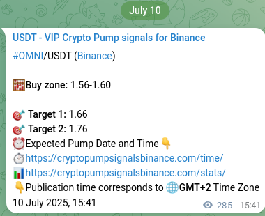 Learn about the OMNI pump signal confirmation from Binance, 10 July 2025, 23:36 OMNI pump signal confirmation from Binance, timestamp: 10 July 2025, 23:36