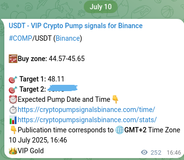 Check the COMP pump verification image from Binance, 10 July 2025, 23:46 COMP pump verification image from Binance, 10 July 2025, 23:46