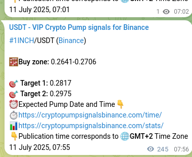 View the market signal proof for 1INCH pump from Binance, 11 July 2025, 14:37 Market signal proof: 1INCH pump from Binance, 11 July 2025, 14:37