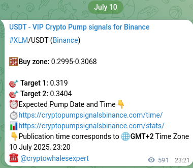 View the exchange signal confirmation for XLM on Binance, 11 July 2025, 15:43 Binance exchange signal confirmation for XLM, 11 July 2025, 15:43