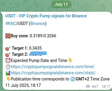 View the market signal proof for KNC pump from Binance, 12 July 2025, 06:41 Market signal proof: KNC pump from Binance, 12 July 2025, 06:41