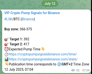 Real-time proof of LSK pump signal on Binance, 12 July 2025, 09:36 Authenticated proof of LSK's pump signal on Binance at 12 July 2025, 09:36
