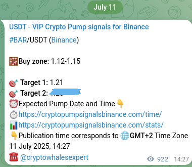 Confirm the trading signal for BAR pump on Binance at 12 July 2025, 16:03 Trading signal confirmation: BAR pump on Binance at 12 July 2025, 16:03