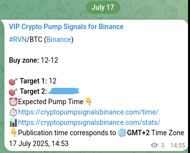 Real-time proof of RVN pump signal on Binance, 17 July 2025, 14:59 RVN pump signal verification from Binance, timestamp: 17 July 2025, 14:59