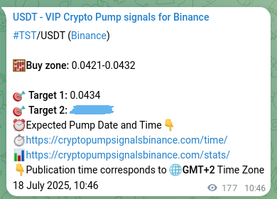 Success verification: TST signal achievement proof on Binance, 18 July 2025, 15:41