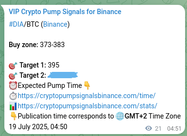 Trading precision validation: DIA signal proof on Binance, 19 July 2025, 05:25 Signal validation: DIA pump evidence on Binance, 19 July 2025, 05:25
