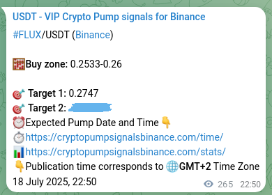 Check the Binance signal verification for FLUX pump, 19 July 2025, 06:12 Binance signal verification for FLUX pump, 19 July 2025, 06:12