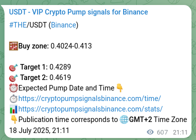 Check the pump signal proof for THE on Binance at 19 July 2025, 14:02 Pump signal proof for THE on Binance at 19 July 2025, 14:02