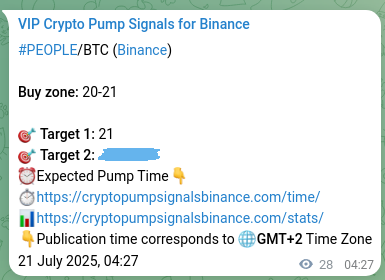 Signal reliability assessment: PEOPLE pump on Binance, 21 July 2025, 05:14 Market validation: PEOPLE pump proof on Binance, 21 July 2025, 05:14