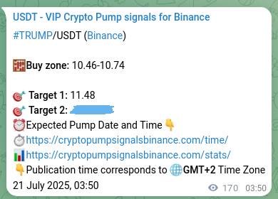See the verification image for TRUMP pump signal on Binance at 21 July 2025, 08:33 Verification image for TRUMP pump signal on Binance at 21 July 2025, 08:33