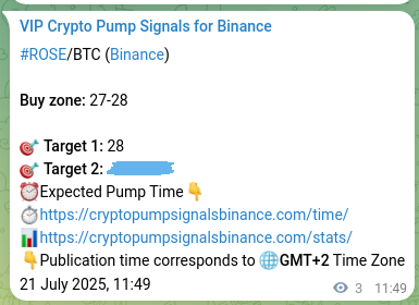 Real-time proof of ROSE pump signal on Binance, 21 July 2025, 11:55 Trading accuracy: ROSE signal validation on Binance, 21 July 2025, 11:55