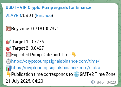 Learn about the LAYER pump signal confirmation from Binance, 22 July 2025, 03:49 LAYER pump signal confirmation from Binance, timestamp: 22 July 2025, 03:49
