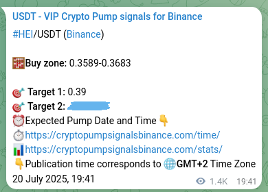 View the signal proof for HEI pump on Binance at 22 July 2025, 11:13 Signal proof for HEI pump on Binance at 22 July 2025, 11:13