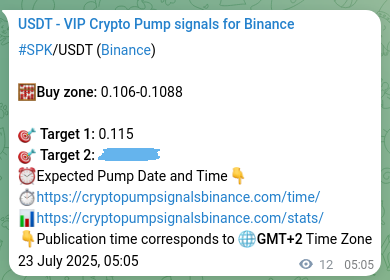 Market signal verification: SPK on Binance at 23 July 2025, 05:24