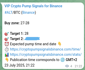 Signal reliability: ALT pump verification on Binance, 23 July 2025, 21:29