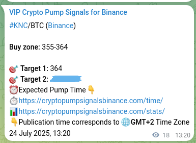 Signal verification: Confirm KNC pump on Binance at 24 July 2025, 13:50 Signal verification: KNC pump on Binance at 24 July 2025, 13:50