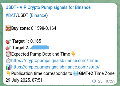 Verify the crypto pump signal for BAT on Binance, 29 July 2025, 08:38 Crypto pump signal verification for BAT on Binance, 29 July 2025, 08:38