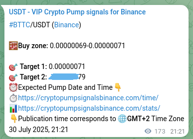 Binance pump signal data for BTTC at 31 July 2025, 02:09 Binance pump signal data for BTTC at 31 July 2025, 02:09