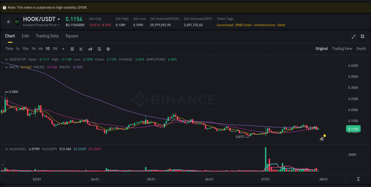 Validate trading signals: HOOK pump confirmation on Binance, 29 July 2025, 09:30 Signal validation: HOOK pump confirmation on Binance, 29 July 2025, 09:30