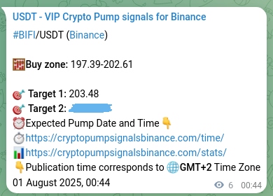 Explore the BIFI pump signal verification from Binance, timestamp: 01 August 2025, 00:54 BIFI pump signal verification from Binance, timestamp: 01 August 2025, 00:54