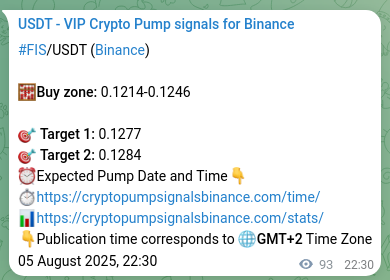 Explore the FIS pump signal verification from Binance, timestamp: 06 August 2025, 01:06 FIS pump signal verification from Binance, timestamp: 06 August 2025, 01:06