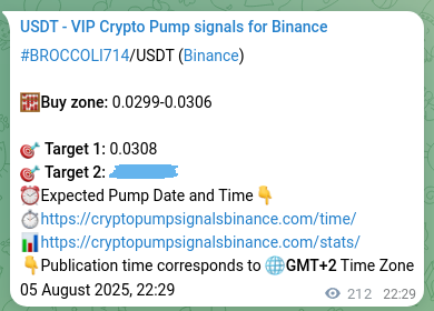 Watch the live proof of BROCCOLI714 pump signal on Binance, 06 August 2025, 04:22 Live proof of BROCCOLI714 pump signal on Binance, 06 August 2025, 04:22