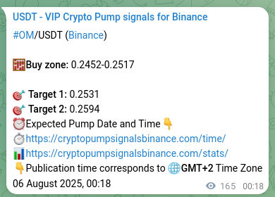 View the signal proof for OM pump on Binance at 06 August 2025, 04:48 Signal proof for OM pump on Binance at 06 August 2025, 04:48
