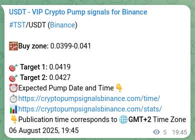 Trading signal proof: TST pump from Binance, 06 August 2025, 19:53 Trading signal proof: TST pump from Binance, 06 August 2025, 19:53
