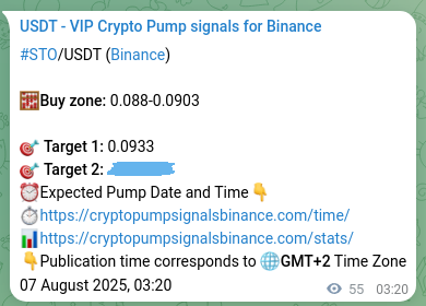 Authenticated proof of STO's pump signal on Binance at 07 August 2025, 04:50 Authenticated proof of STO's pump signal on Binance at 07 August 2025, 04:50