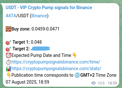 Authenticate risk metrics: ATA pump signal quality on Binance, 07 August 2025, 21:54 Model validation: ATA pump signal effectiveness on Binance, 07 August 2025, 21:54