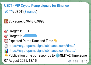 Signal verification: Confirm CITY pump on Binance at 07 August 2025, 22:21 Signal verification: CITY pump on Binance at 07 August 2025, 22:21