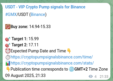 Discover the authenticated GMX pump signal on Binance, 09 August 2025, 21:40 Authenticated GMX pump signal on Binance, 09 August 2025, 21:40