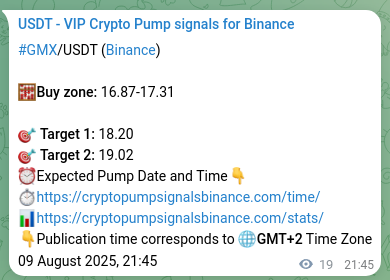 Confirm the trading signal for GMX pump on Binance at 09 August 2025, 22:16 Trading signal confirmation: GMX pump on Binance at 09 August 2025, 22:16