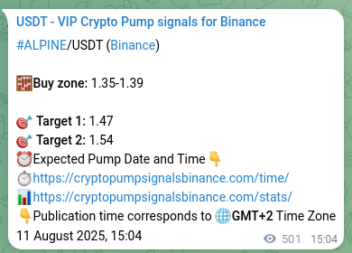 Authenticated proof of ALPINE's pump signal on Binance at 12 August 2025, 04:58 Authenticated proof of ALPINE's pump signal on Binance at 12 August 2025, 04:58