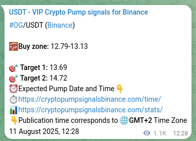 View the signal verification for OG on Binance, 12 August 2025, 18:04 OG signal verification on Binance, 12 August 2025, 18:04