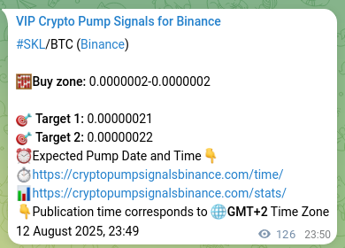 Signal authentication: Validate SKL pump on Binance, 13 August 2025, 03:18 Binance pump signal proof for SKL on 13 August 2025, 03:18