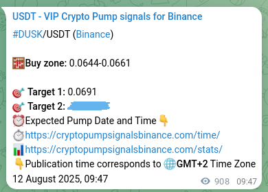 Alpha verification: DUSK signal profitability proof on Binance, 13 August 2025, 11:00