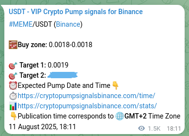 Precision proof: MEME pump signal accuracy rate on Binance, 13 August 2025, 11:12