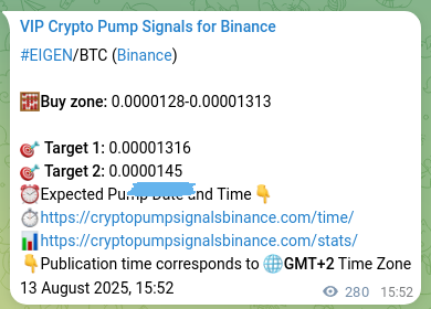 Real-time proof of EIGEN pump signal on Binance, 13 August 2025, 23:38 Trading proof: EIGEN signal execution on Binance, 13 August 2025, 23:38
